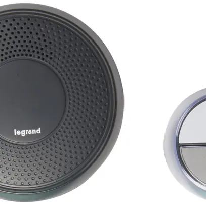 Carillon sans fils Legrand Comfort 100m, 3V, avec bouton poussoir, anthracite 