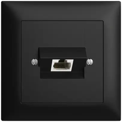 UP-Anschlussdose 1×RJ45/u 8P ITplus EDIZIOdue schwarz 