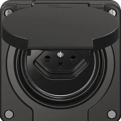 Prise FI NEVO N.CO, 30mA, type 13, bornes de raccordement pour prises supp. noir 