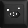 Kit frontale EDIZIOdue per presa FI FMI, T13, nero 