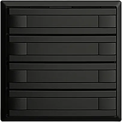 Poussoir ENC KNX 8× EDIZIOdue noir RGB sans LED avec insert papier 