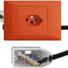 Prise INC EDIZIOdue T23 L2 orange 45…69mm pour câble plat Technofil 