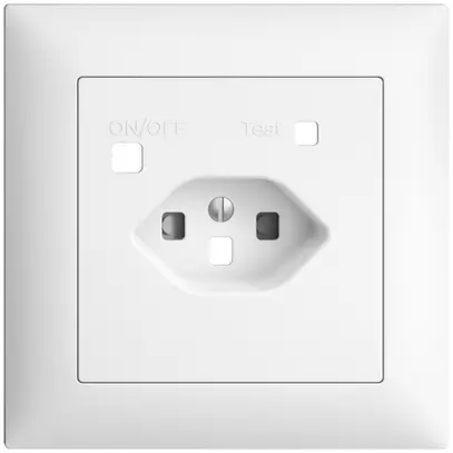 Kit frontal EDIZIOdue pour prise FI FMI, T23, shutter, blanc 