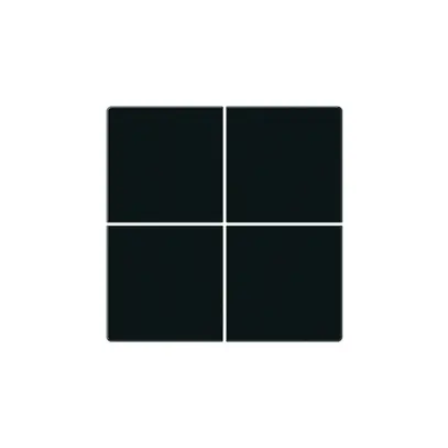 Faccia pulsante KNX Hager BA basico Z quadruplo nero 45×45mm 