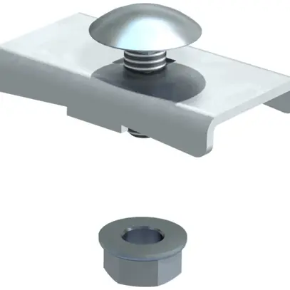 Pièce de fixation Bettermann 40×22mm zingué à chaud par immersion 