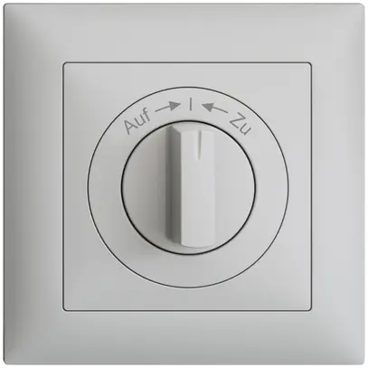 Kit frontal EDIZIOdue Auf->I<-Zu gris clair 88×88mm pour contact pivotant 