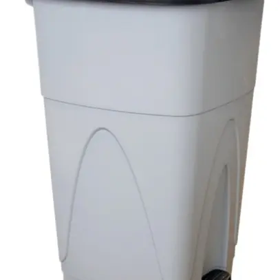Pattumiera a pedale Plica KICK 110 litri, con ruote, 91×48×56cm, grigio 