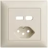 Kit di montaggio INC Feller EDIZIOdue per presa USB tipo A+C + tipo 13 crema 