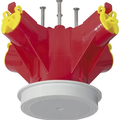 Tassello per lampada MT Crallo-Star Ø60×90mm, c.anello di mont., 4×M20/M25 rosso 