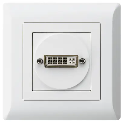 Prise de raccordement ENC kallysto.line DVI-D avec raccordement à vis blanc 