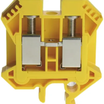 Morsetto di passaggio componibile Woertz 6…16mm² 76A 1000V vite 2×1 G ve/gi 