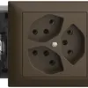 Prise INC EDIZIOdue 3×T13 coffee 49…69mm 