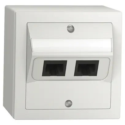 Scatola di raccordo AP SIDUS 2×RJ45 bianco 