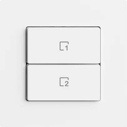 Poussoir scène 2 scènes vertical/2T Edue Wiser blanc 