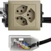 Prise INC 3×T23 16A sand 53mm L3 EDIZIOdue pour Technofil 