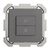 Poussoir scène ENC 2 scènes vertical/2T WLAN Edue Wiser gris foncé 