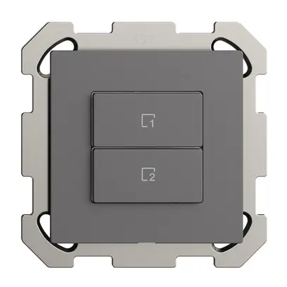 UP-Szenentaster 2 Szenen vertikal/2T Edue Wiser dunkelgrau 