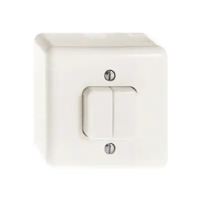 Contact à poussoir AP 2×A-R/1L blanc FH 