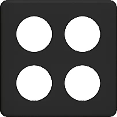 Placca di copertura 2×2 4×43 nero 