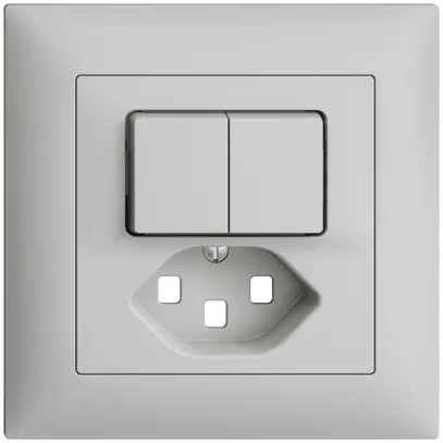 Kit frontale INC EDIZIOdue grigio chiaro 88×88mm T23 