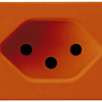 Prise INC FLF Hager type 13 orange avec bornes enfichables avec ressort 