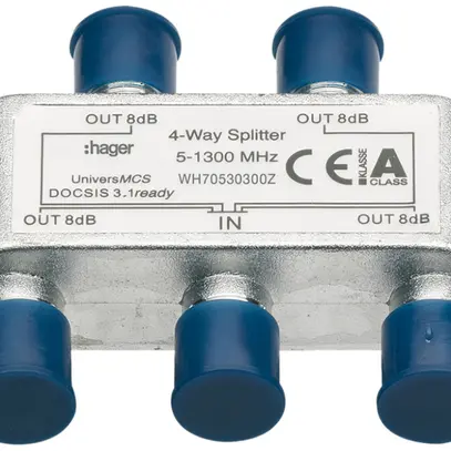 Répartiteur F Hager HMS 5…1300MHz 4 fois 