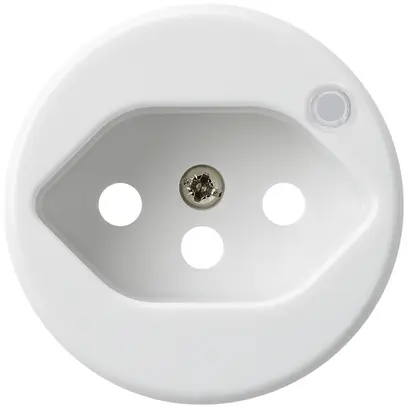 Disco frontale per presa Hager basico 1×tipo 13 illuminati H bianco 