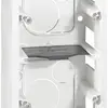 Scatola AP MOS 2×2×2 moduli bianco p=40mm 