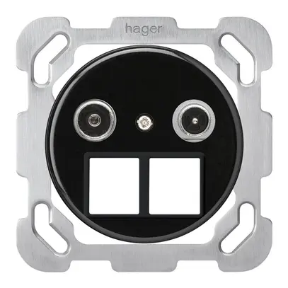 Presa multimedia INC basico TV-R mont.B 14dB 2GHz nero 