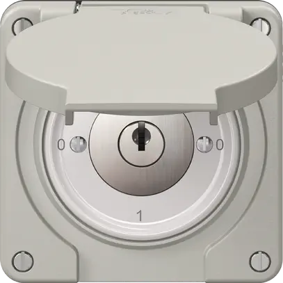 Interruttore rotativo NEVO N.CO 0/1L, con serratura&2 chiavi, KS, 0-1-0-1, grc 