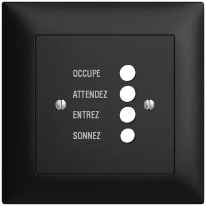 Kit frontal ENC EDIZIOdue noir 88×88 pour station de porte 1334.F 