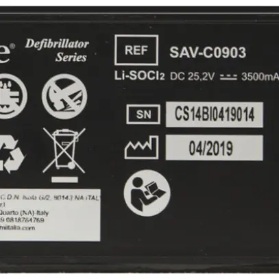Batterie de rechange Li-SOCI2Ne pour défibrillateur SAVER ONE 