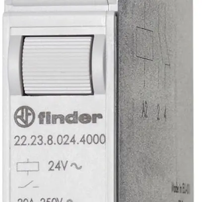 Relè di comando AMD Finder 22.23, 1Ch+1R 20A/12VDC AgSnO2 115Ω 1.25W, 1UM 