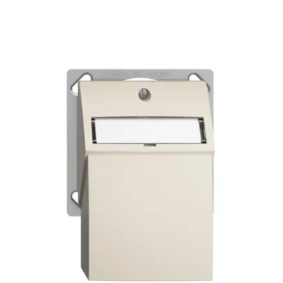 Kit montaggio INC EDIZIOdue, con cappa di uscita dritta, per 2×RJ45, crema 