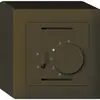 Thermostat AP Hager kallysto, avec interrupteur chauffage/refroidissement, brun 