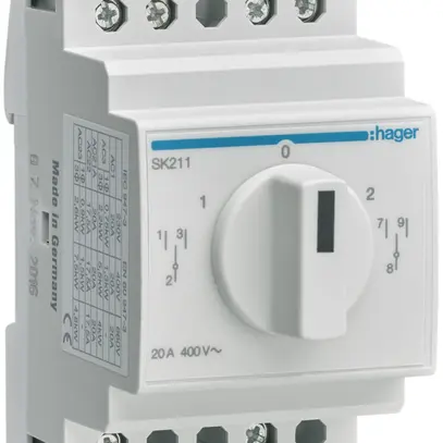 Interruttore rotativo AMD Hager 20A 400V 0 chiusura 0 apertura 2 invertitore 3UM 