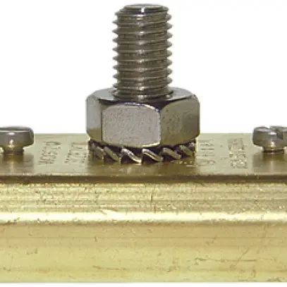 Morsetto di terra componibile Woertz 150mm² bullone 1×1 guida DIN 35mm 