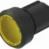 Boîtier pour poussoir lumineux EAO45 haut jaune Ø22.3mm IP67/IP69K anneau noir 