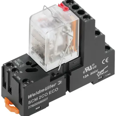 Interface relais Weidmüller DRMKIT 230VAC, LED rouge, 4C bouton test, 250VAC, 5A 