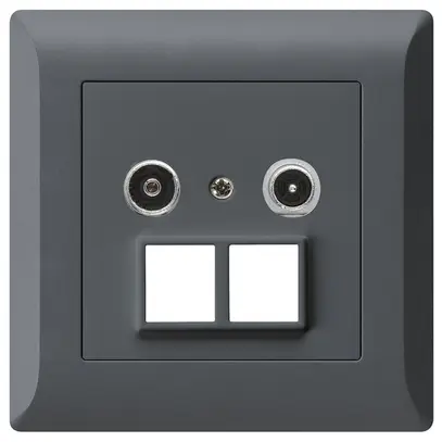 Prise multimédia ENC kallysto.line R/TV 23dB 2GHz anthracite 