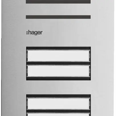 Postazione audio esterna Hager elcom.one 2-fili per 6appartamenti ac-pr 