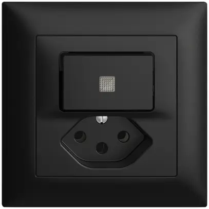 Comb. lum. INC A-R/1L+T13 EDIZIOdue nero con lente, LED giallo 