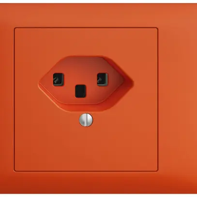 Prise INC EDIZIOdue T23 16A orange 53mm, bornes à vis 