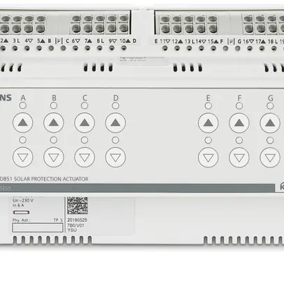 REG-KNX-Sonnenschutzaktor Siemens N 543D51, 8-Kanal, 6A 