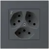 Presa INC kallysto.pro 3×T13/1 antracite con protezione bambini 