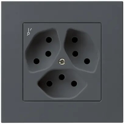 Presa INC kallysto.pro 3×T13/1 antracite con protezione bambini 