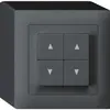 Interruttore per tappar.AP kallysto antracite con 4 tasti 