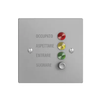 Station de porte EDIZIOdue silver pour signaux d'appel 
