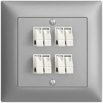 Prise ENC audio FMI 4×silver borne à étrier pour 4 haut-parl. 