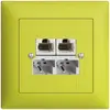 Boîte ENC SOHO 2×TT/2×RJ45/u sép.ITplus EDIZIOdue lemon 